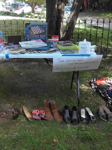 pay what you want yard sale