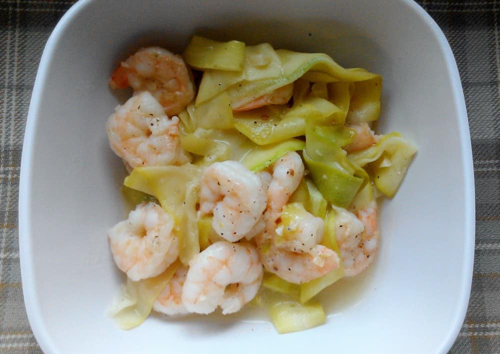 Shrimp Scampi with Zucchni Noodles