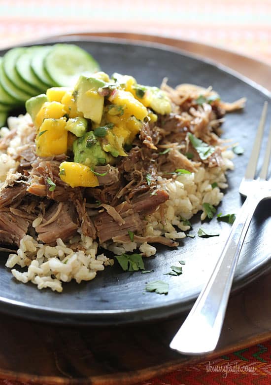 Slow Cooker Jerk Pork with Carribean Salsa