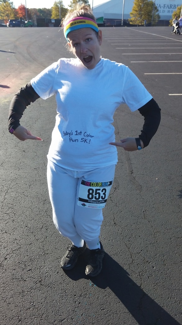 Color Run Baby Bump