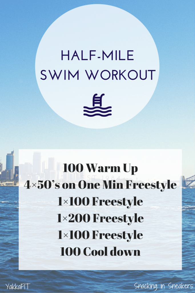 This half mile triathlon swim workout is a great pool workout for anyone training for upcoming races! | Triathlon Training | Triathlon Swim Training | Swim Workout