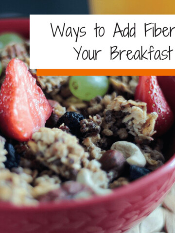 High fiber breakfast foods