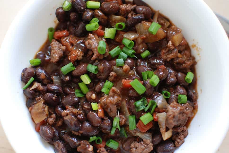 Chipotle Chili with Beef and Black Beans Snacking in Sneakers