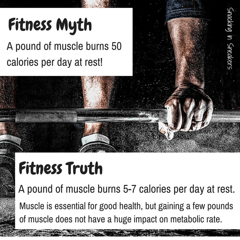 How many calories does muscle burn? It actually only burns 5 to 7 calories per pound!