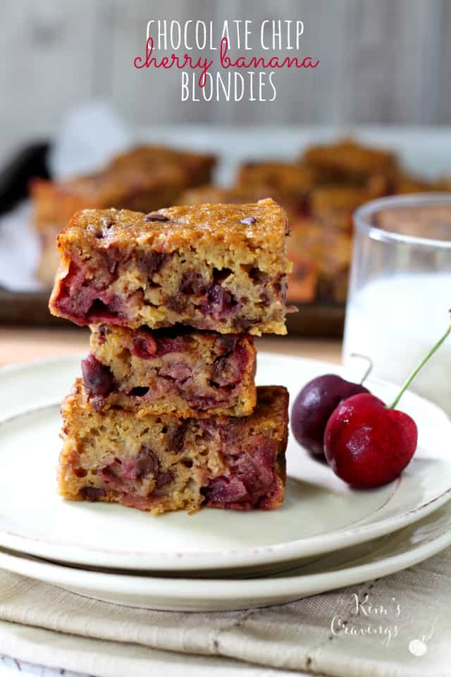 Cherry Banana Blondies