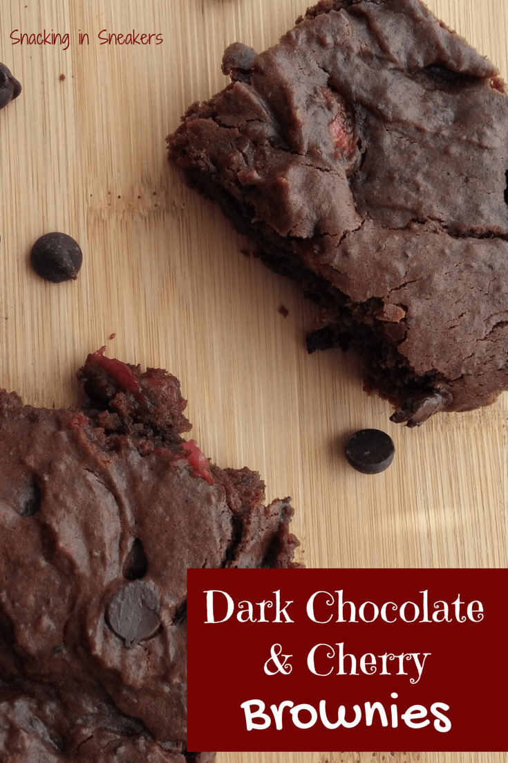 Dark Chocolate Cherry Brownies - an indulgent treat that you'd never know was made with whole wheat flour and black beans!