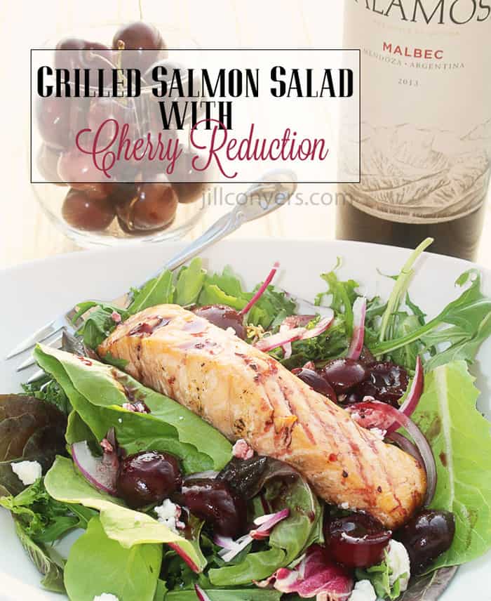 Grilled Salmon with Cherry Reduction