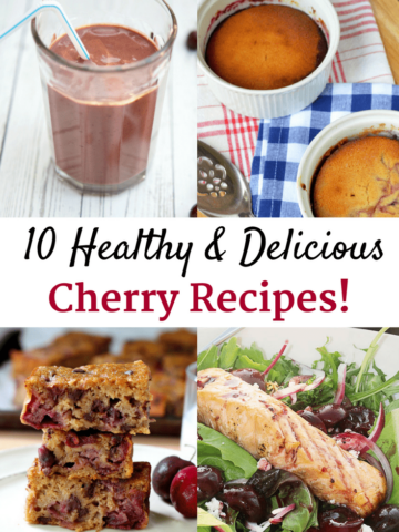 Check out these top 10 healthy cherry recipes. You'll find breakfasts, entrees, snacks, and desserts that include fresh cherries!