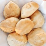 Homemade Vegan Hamburger Buns in a Basket