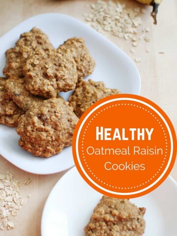 These healthy oatmeal raisin cookies are a bit like muffin tops! They taste delicious and are a great snack especially for athletes.