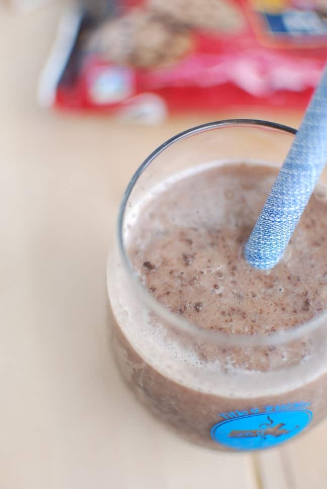 Mocha Banana Smoothie in a Glass