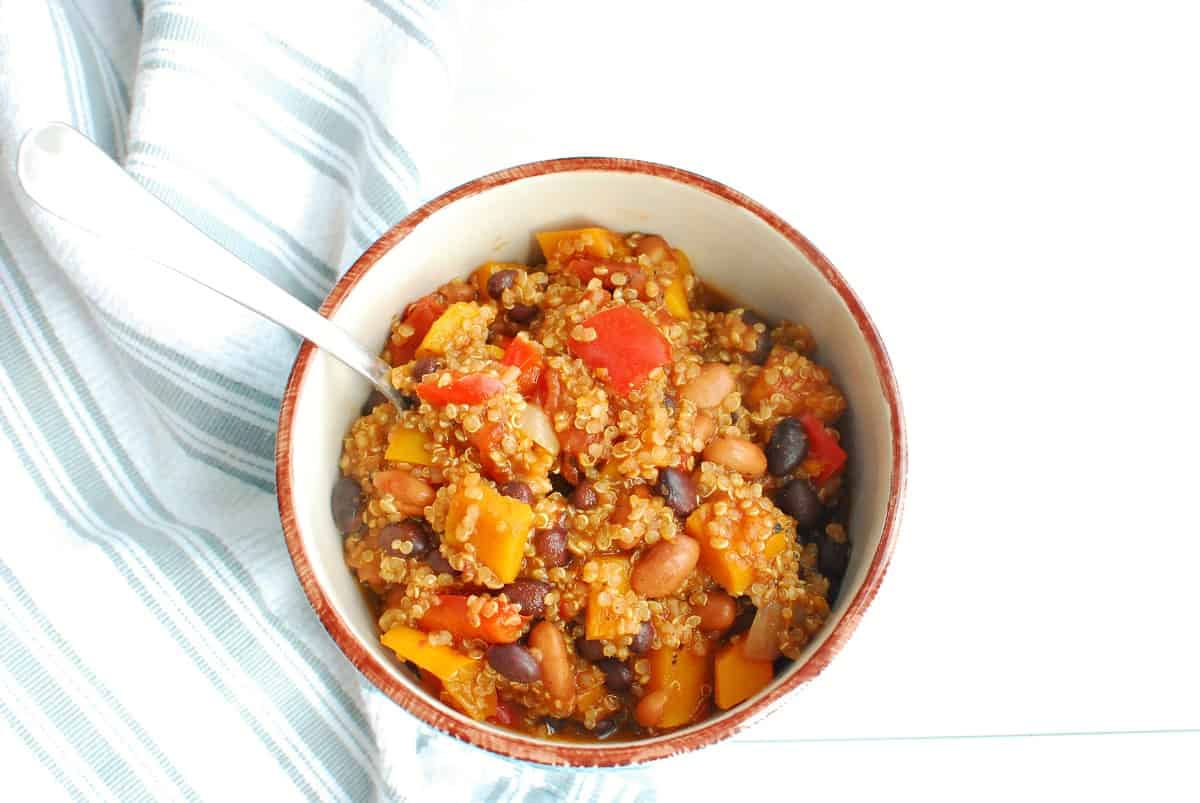 Butternut Squash Quinoa Chili Snacking in Sneakers