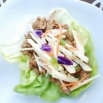 thai lettuce wraps with cabbage apple slaw