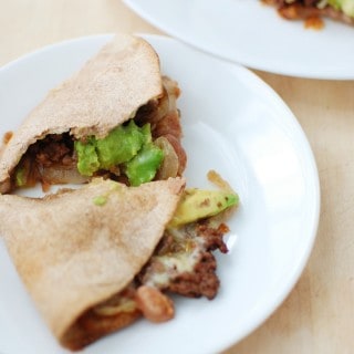 These ground beef quesadillas are perfect for that cheesy comfort food craving in the comfort of your own home. And at just over 400 calories a pop, they can fit in anyone's healthy diet!