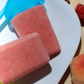 Strawberry Peach Popsicles