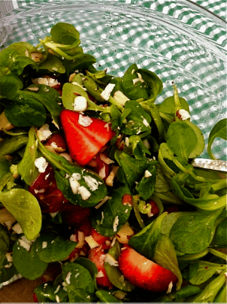 Strawberry Salad with Mache