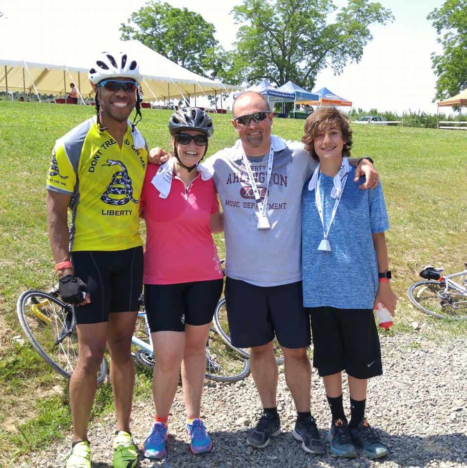 a group of friends at the Farm to Fork Fondo Hudson Valley