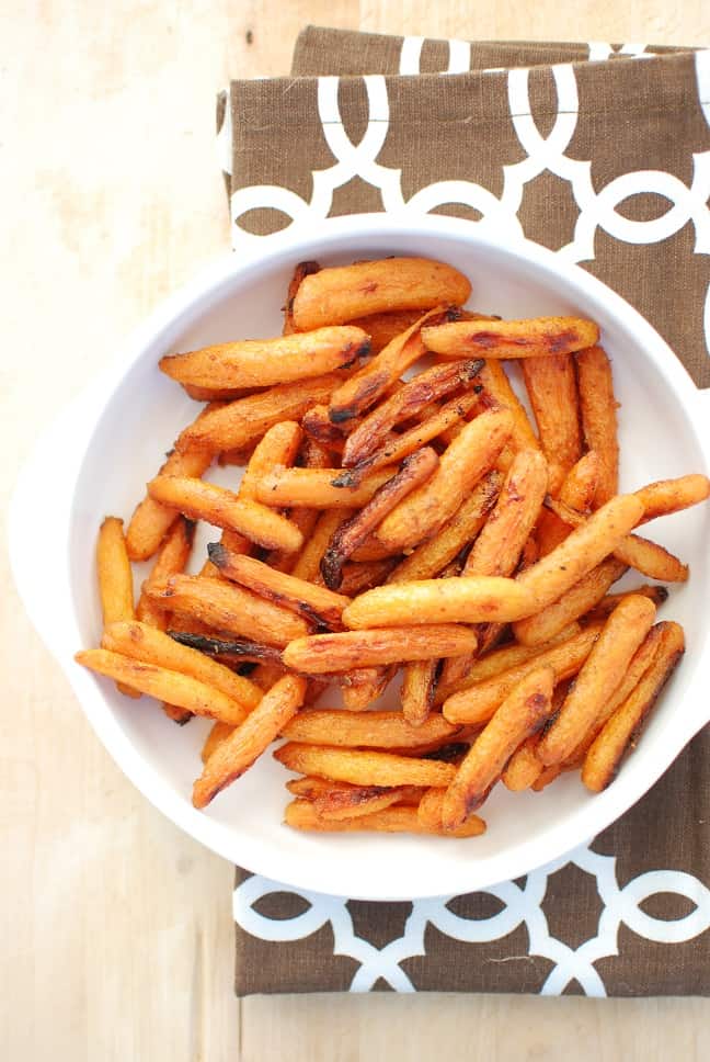 These honey mustard carrots are the perfect side dish recipe for your family's next dinner. Just 4 ingredients - plus, they are dairy free, gluten free, and FULL of flavor!