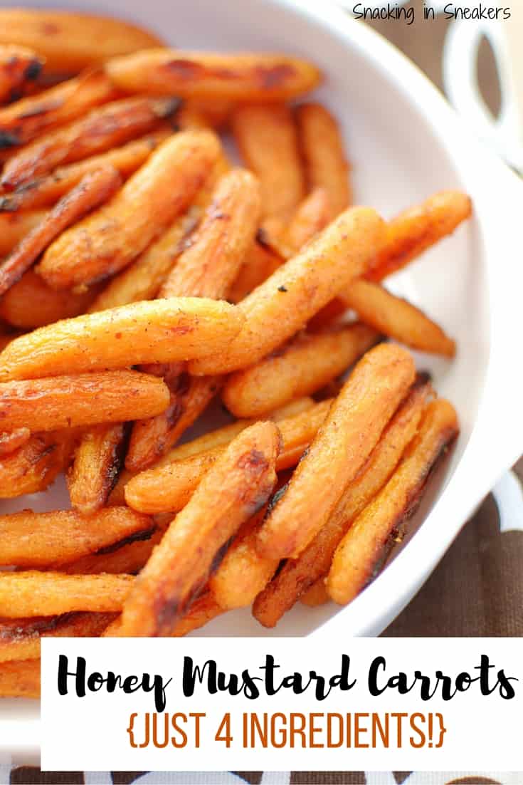 Honey Mustard Carrots {Just 4 Ingredients!} Snacking in Sneakers