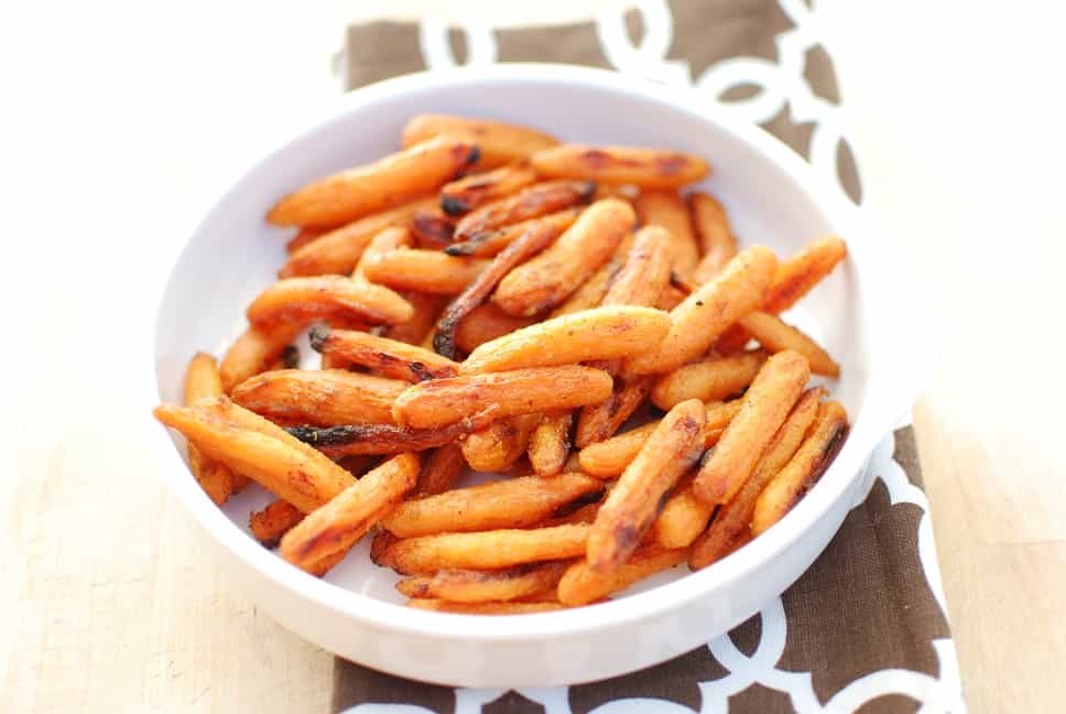 These honey mustard carrots are the perfect side dish recipe for your family's next dinner. Just 4 ingredients - plus, they are dairy free, gluten free, and FULL of flavor!