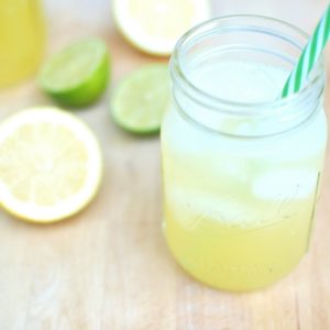 Natural electrolyte drink in a mason jar