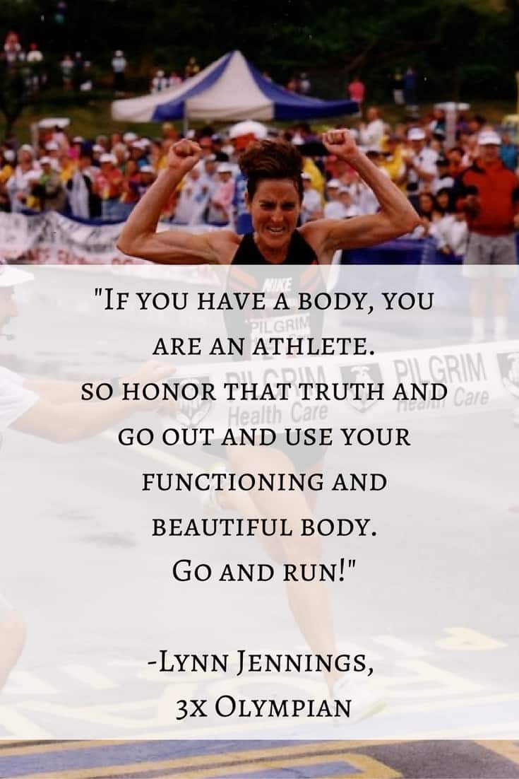 I love these words of wisdom from Olympic runner Lynn Jennings. Such powerful motivation & fitness inspiration for runners!