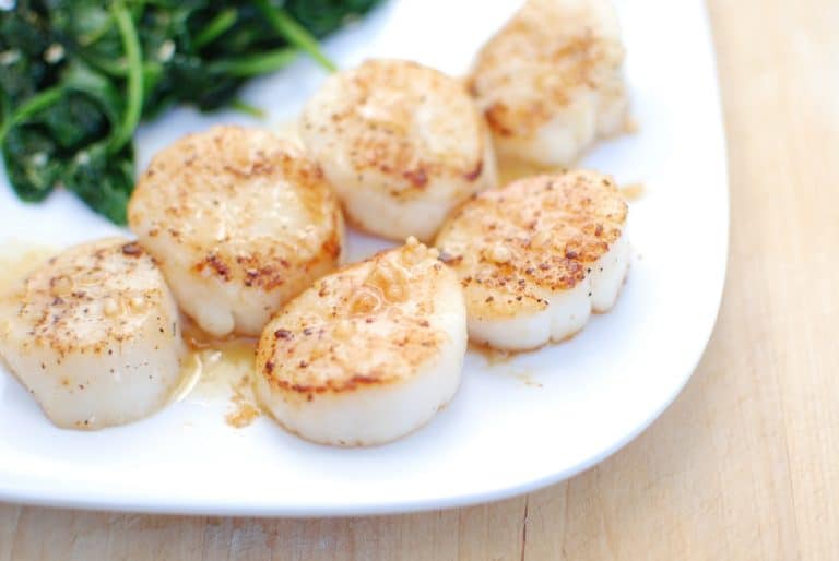 Seared Scallops with Grapefruit Brown Butter Sauce (Just 5 Ingredients