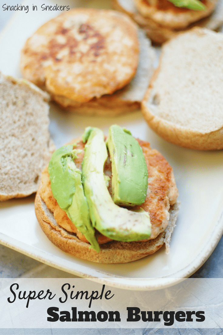 Incredibly Easy Salmon Burgers {Just 5 Ingredients!} Snacking in Sneakers