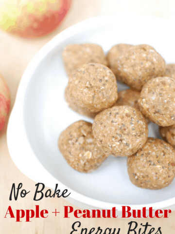 No bake apple peanut butter oatmeal balls