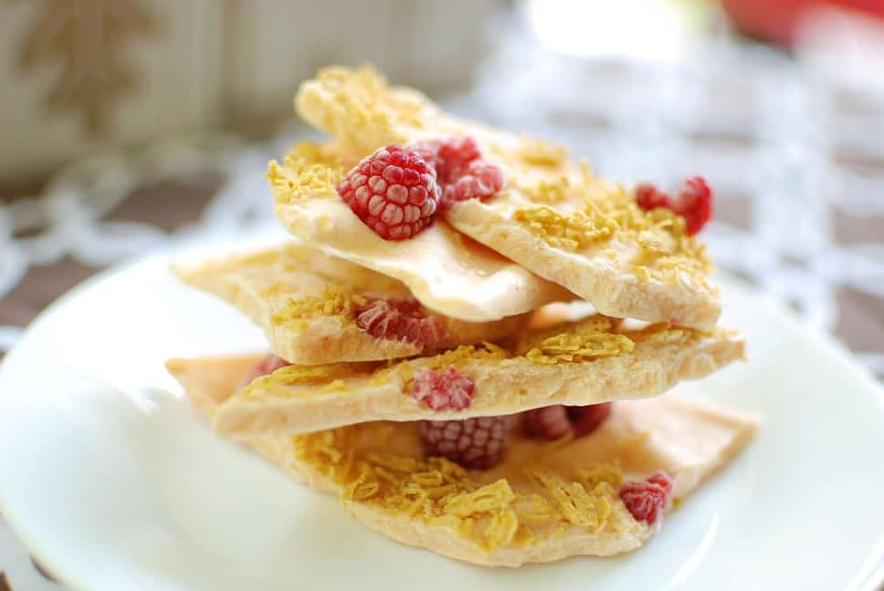 Pumpkin greek yogurt bark.