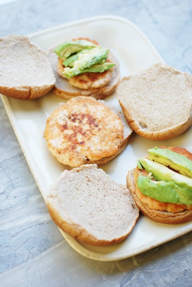 These salmon burgers are one of the easiest recipes ever! Just a few simple ingredients make a healthy family lunch or dinner that’s done in under 15 minutes.