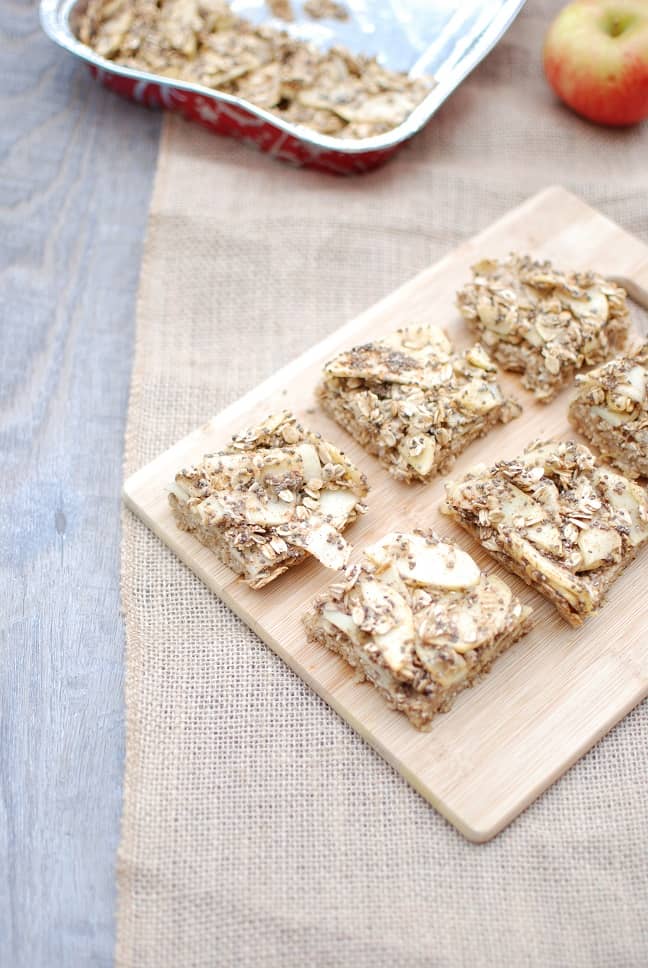 Apple Oatmeal Bars {Vegan + Gluten Free} Snacking in Sneakers