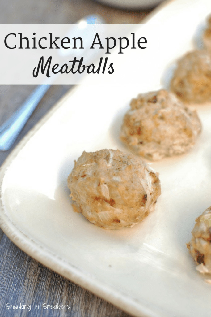 Chicken Apple Meatballs Snacking in Sneakers