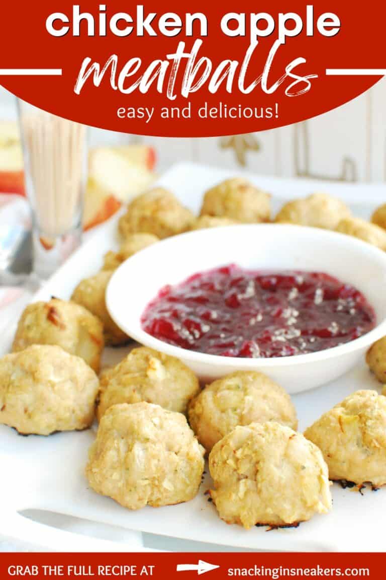 Chicken Apple Meatballs Snacking in Sneakers