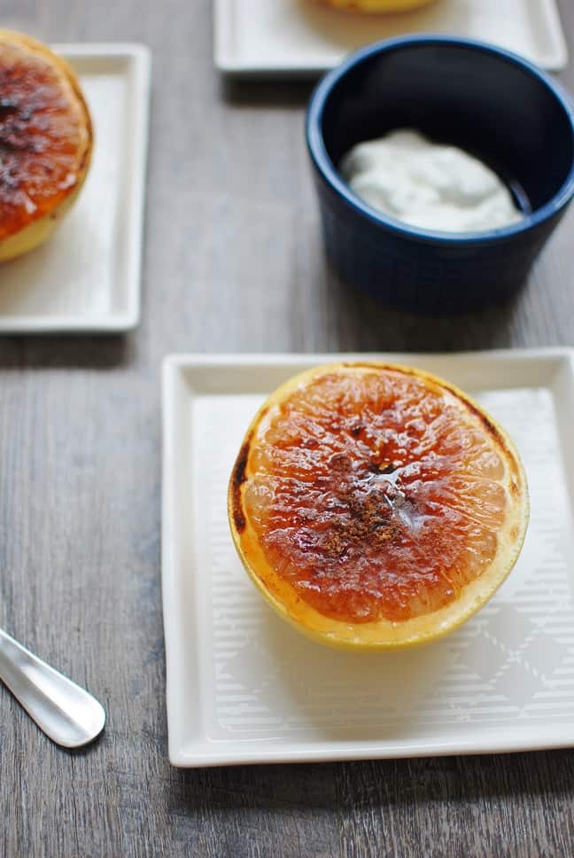 For just 100 calories, this broiled grapefruit makes an amazing healthy dessert! 