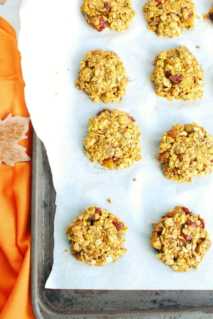 Pumpkin Oatmeal Breakfast Cookies