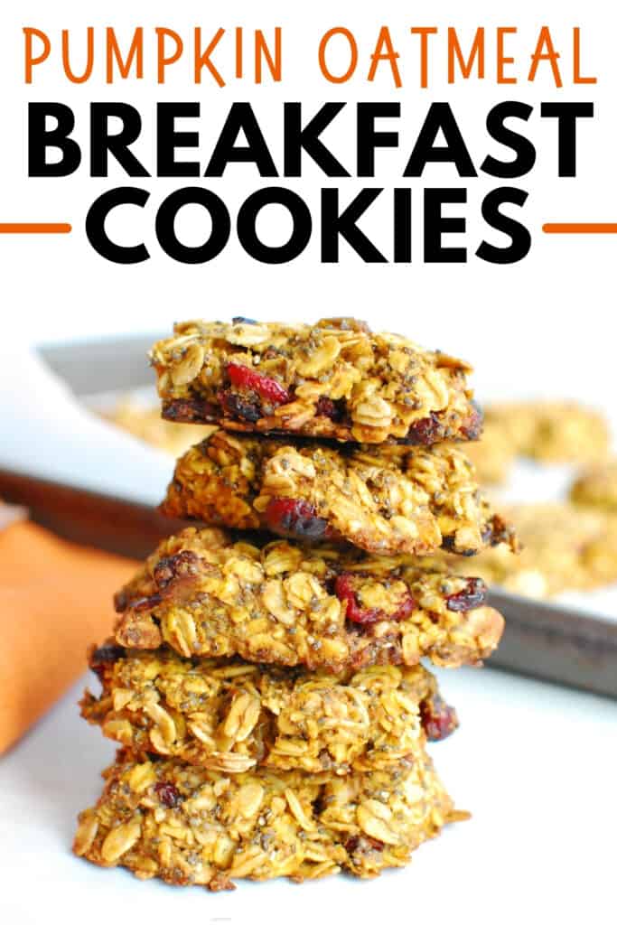 Pumpkin Oatmeal Breakfast Cookies