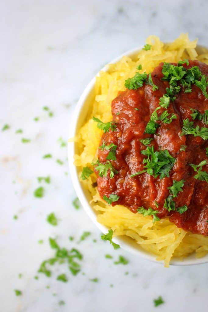 Spaghetti Squash with Marinara Sauce