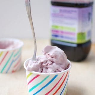 PB&J frozen yogurt in a bag, homemade