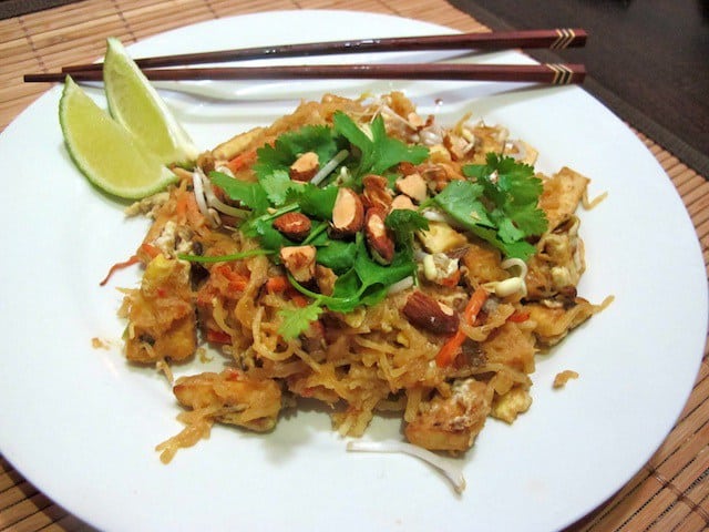 Spicy Peanut Pad Thai with Spaghetti Squash