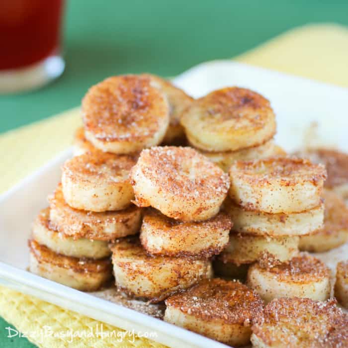 These pan fried cinnamon bananas are a perfect way to use up overripe bananas! | Healthy Dessert | Overripe Banana Recipes | Ripe Banana Recipes | Healthy Banana Recipes