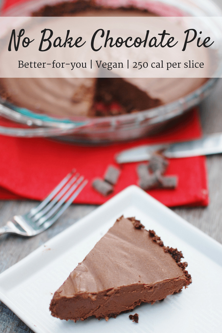 Easy Vegan Chocolate Pie With a Secret Ingredient! - Snacking in Sneakers