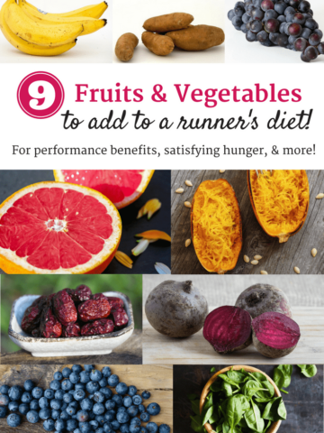 Eating a rainbow of colorful fruits and vegetables is key for any runner’s diet! It can help boost performance and fuel your workouts.