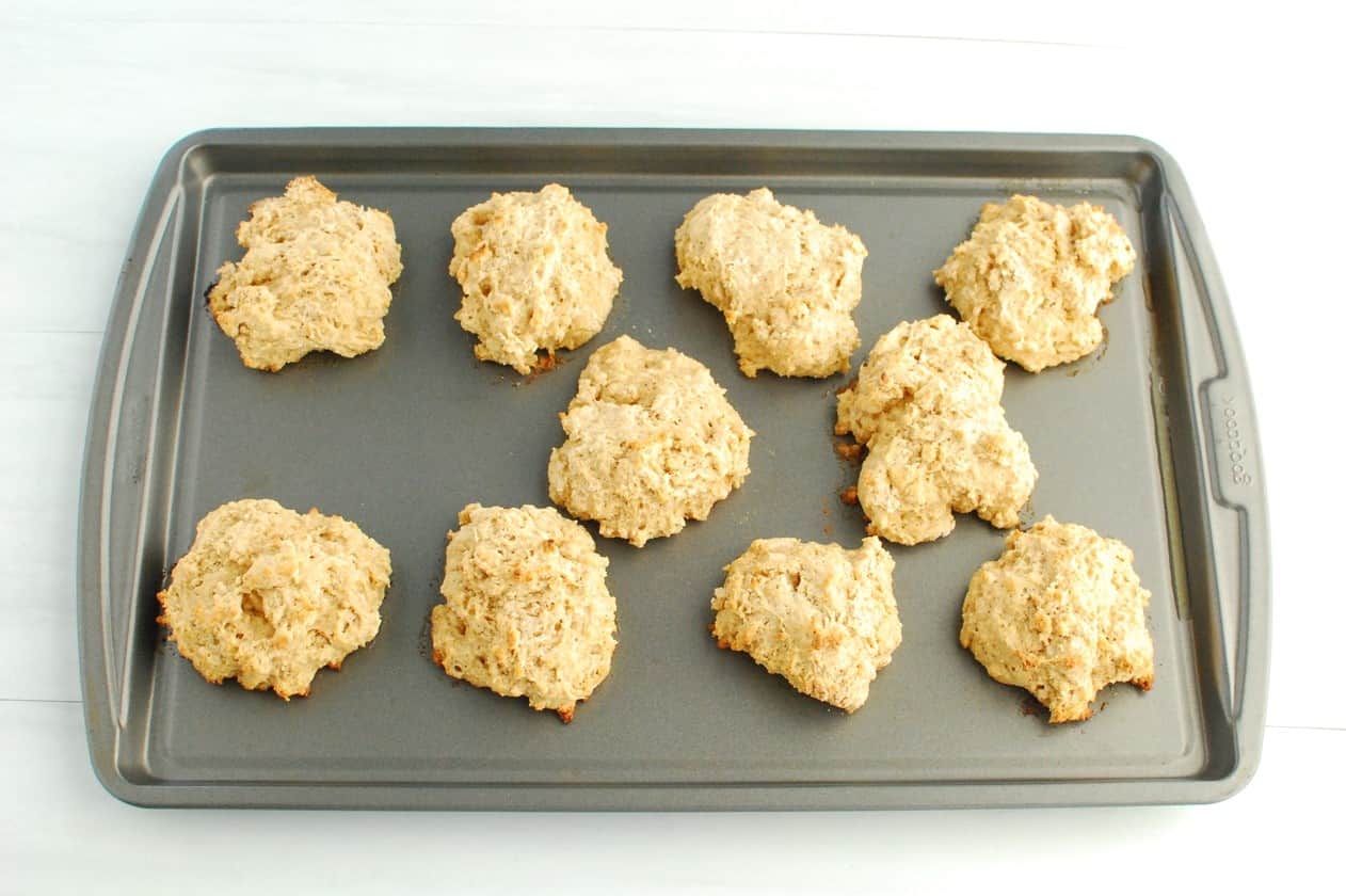 Just baked whole wheat shortcake biscuits.