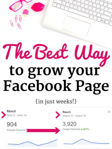 Laptop with images of facebook reach using the Moolah Marketer Facebook Course
