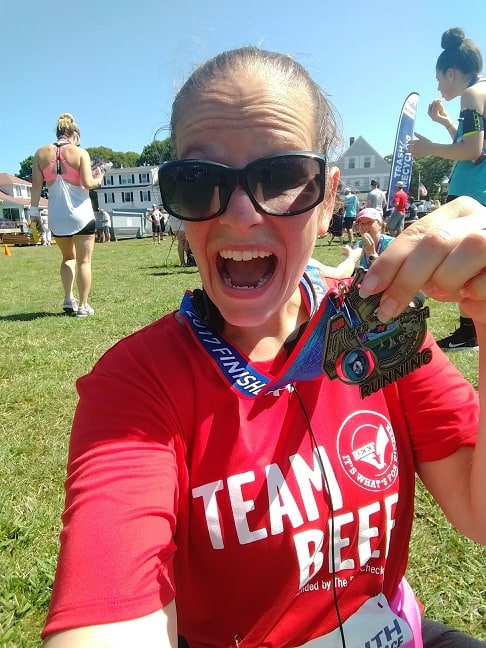 Falmouth Road Race Finish medal