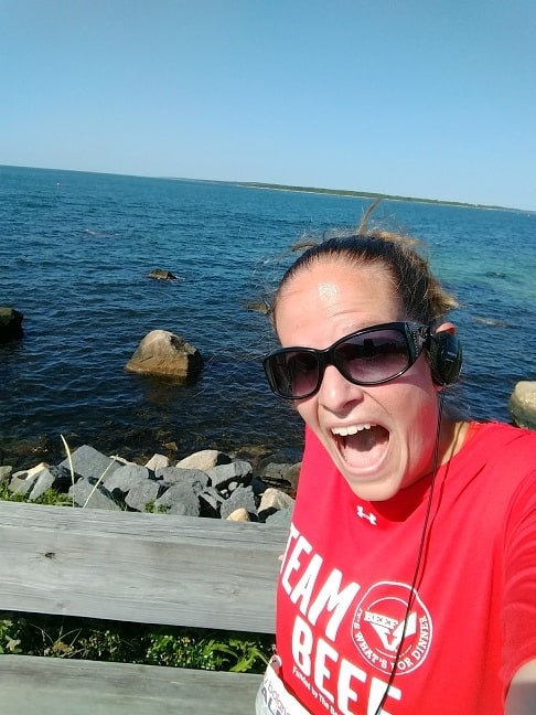 Falmouth Road Race Selfie on Course