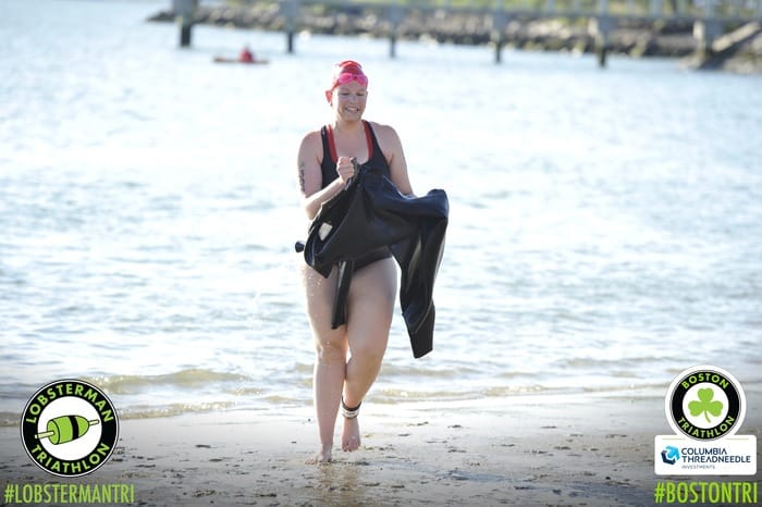 Boston Tri Swim Finish