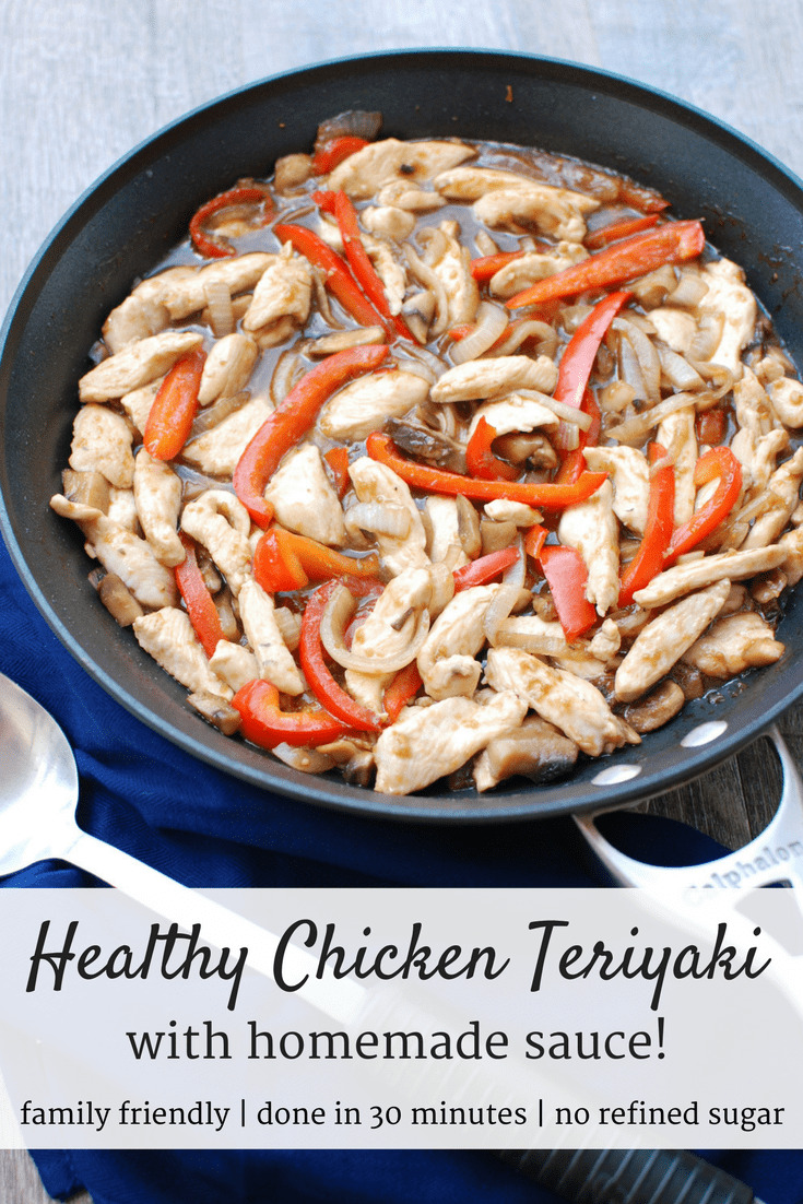 Healthy Chicken Teriyaki with Homemade Sauce Snacking in Sneakers