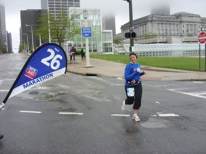 Chrissy Carroll Running a Marathon.